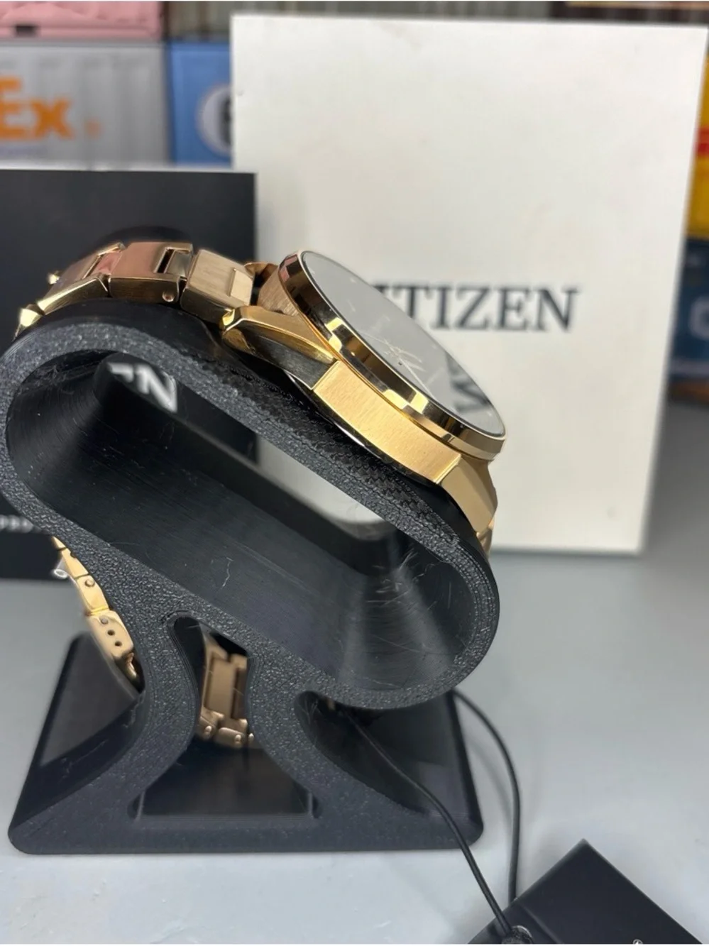 Citizen Gold and Black Eco-Drive Men's Watch